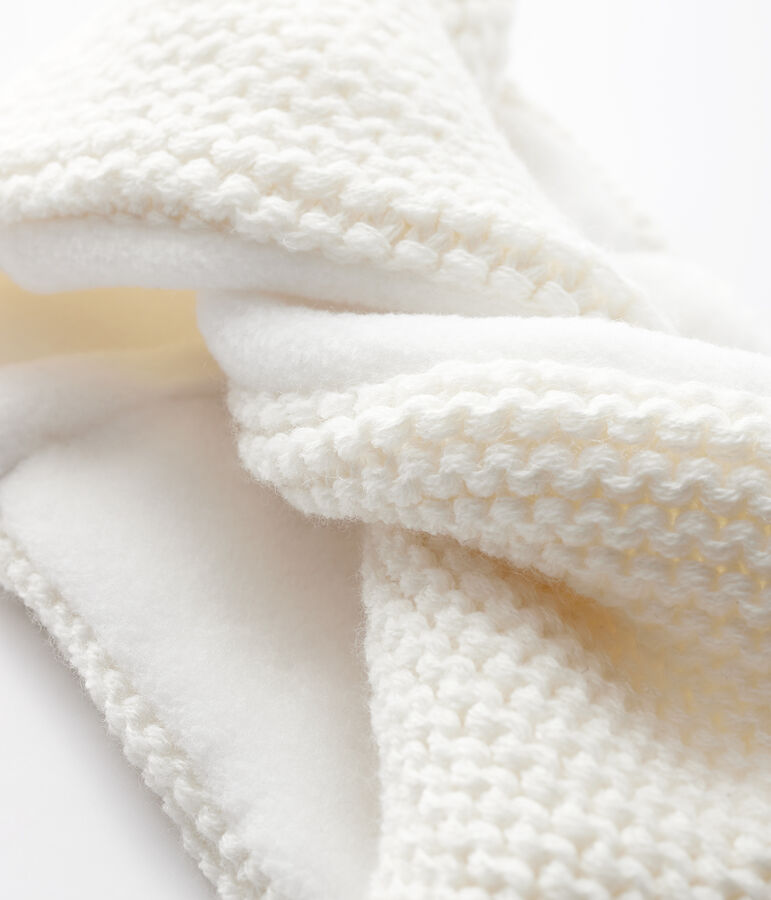 Snood uni b&eacute;b&eacute; fille blanc MARSHMALLOW