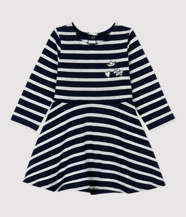 PETIT BATEAU - Robe en molleton bébé.