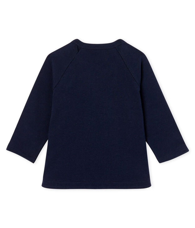 Tee shirt manches longues b&eacute;b&eacute; fille bleu marine