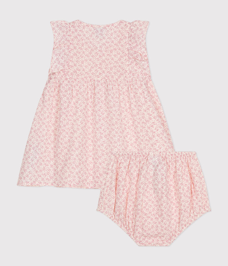 Robe manches courtes et bloomer en gaze de coton b&eacute;b&eacute; AVALANCHE/ PANTY