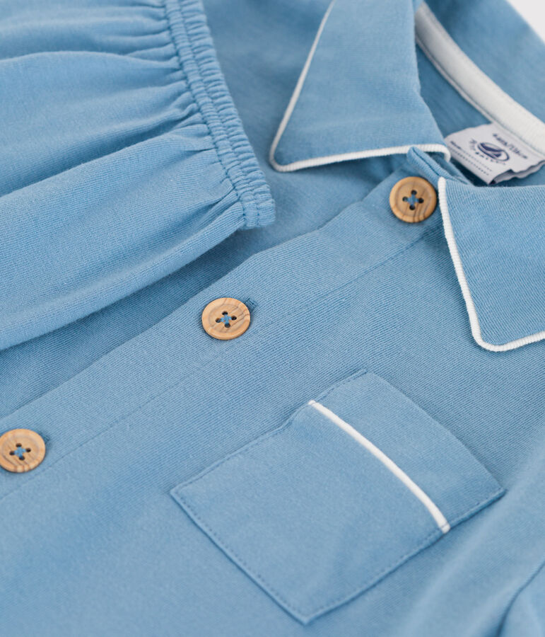 Pyjama petit gar&ccedil;on en jersey bleu