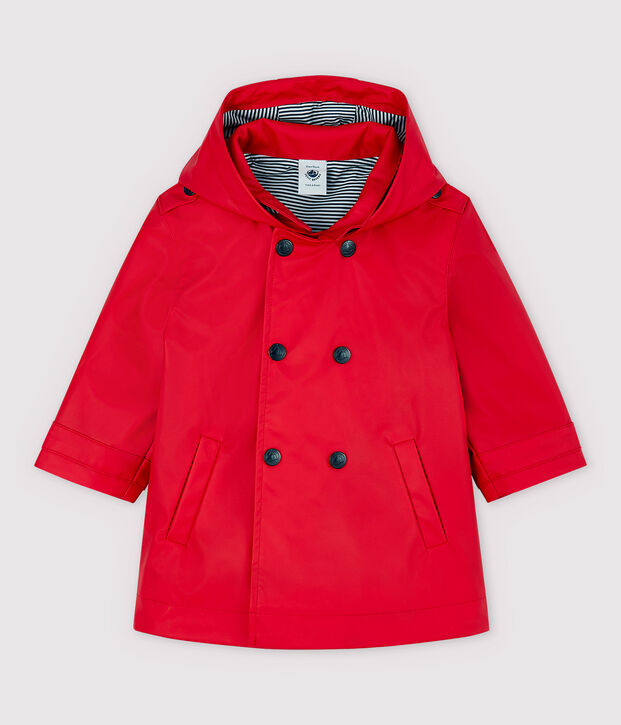 Trench en polyurethane b&eacute;b&eacute; fille rouge