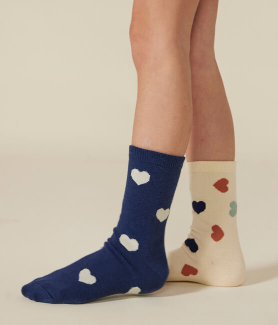 5 paires de chaussettes en coton cœurs enfant variante 1