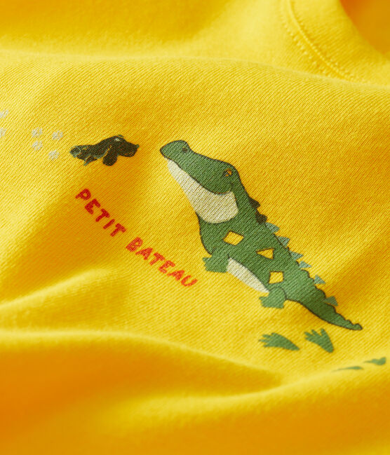 Tee-shirt manches courtes bébé garçon jaune JAUNE