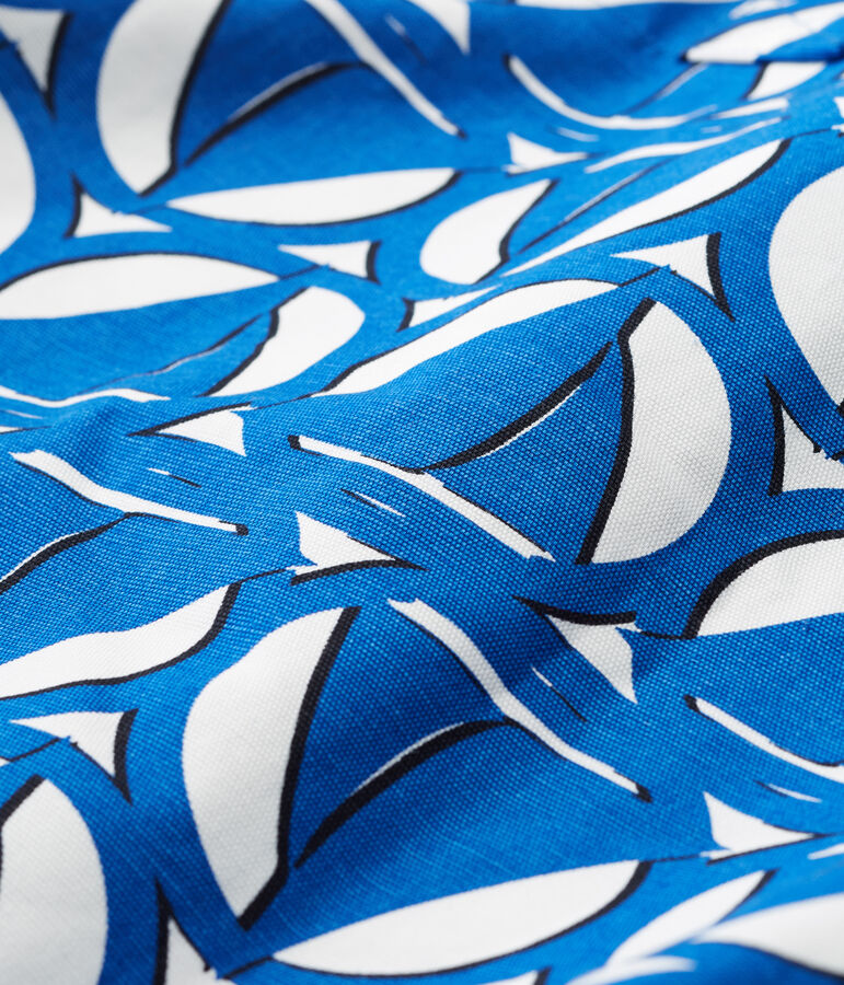 Sac Maxi Cabas blanc LAIT/bleu PERSE/ MULTICO