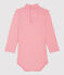 Body en coton bébé rose CHARME