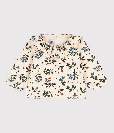 Blouse manches longues bébé imprimée en gaze de coton