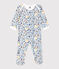 Pyjama bébé en bouclette éponge blanc MARSHMALLOW/blanc MULTICO