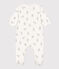 Pyjama bébé lapins en tubique blanc MARSHMALLOW/gris GRIS