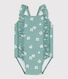 Maillot de bain bébé une pièce à volants, imprimé fleuri