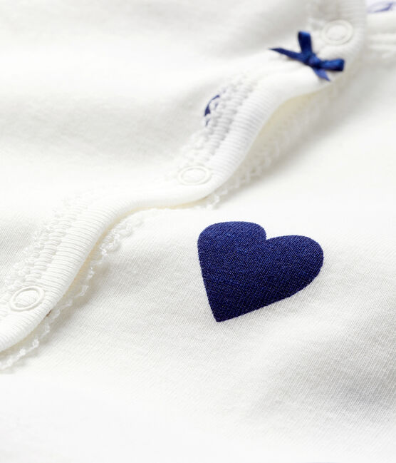 Dors bien bébé fille-garçon en côte blanc MARSHMALLOW/bleu MEDIEVAL
