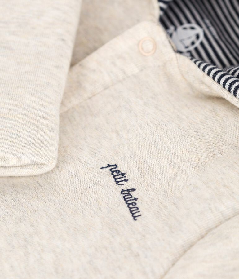 Combinaison ouatin&eacute;e b&eacute;b&eacute; &agrave; capuche et pieds, unie beige MONTELIMAR CHINE