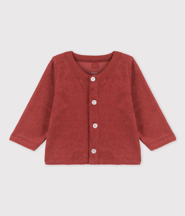 Cardigan en bouclette &eacute;ponge b&eacute;b&eacute; marron