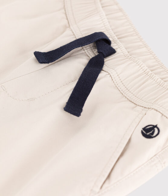 Pantalon regular en serge de coton enfant garçon beige FETA