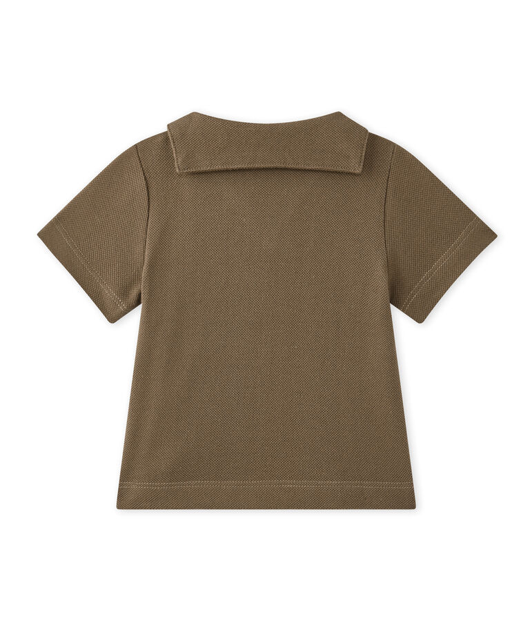 T-shirt b&eacute;b&eacute; gar&ccedil;on manches courtes marron