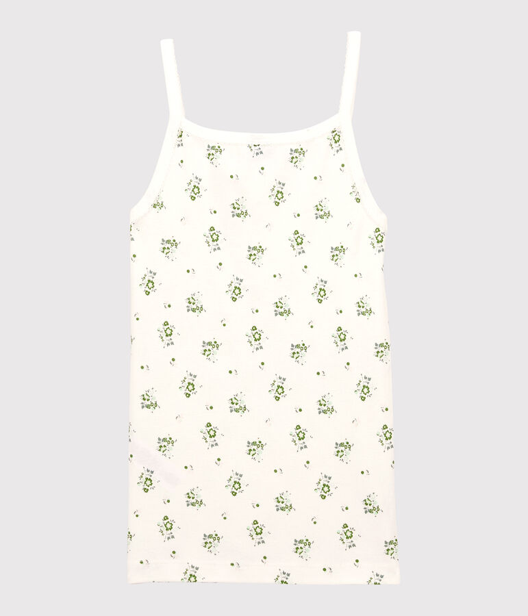 Chemise &agrave; bretelles L'ICONIQUE en coton Femme blanc MARSHMALLOW/blanc MULTICO