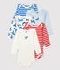 Lot de 5 bodies manches longues en coton