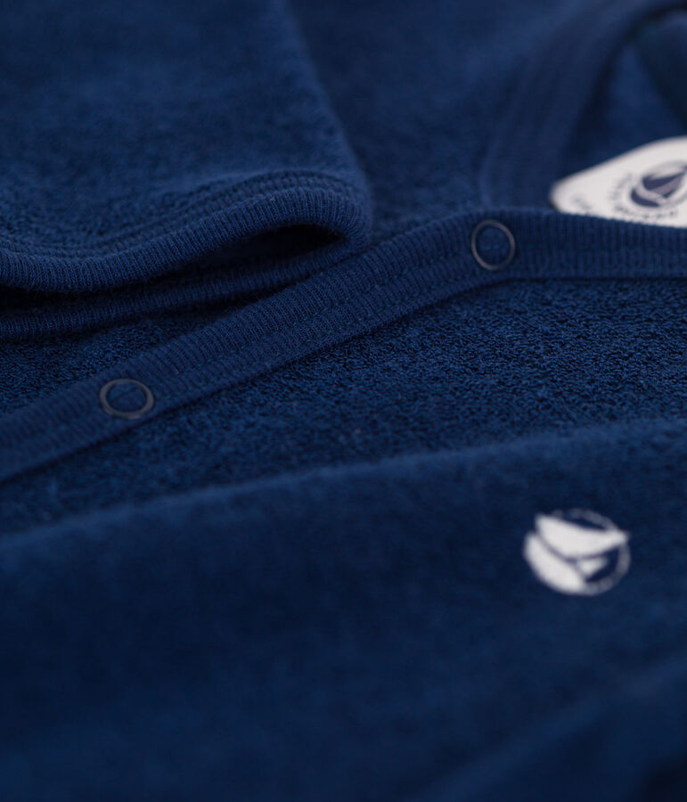 Dors-bien b&eacute;b&eacute; en bouclette &eacute;ponge bleu MEDIEVAL