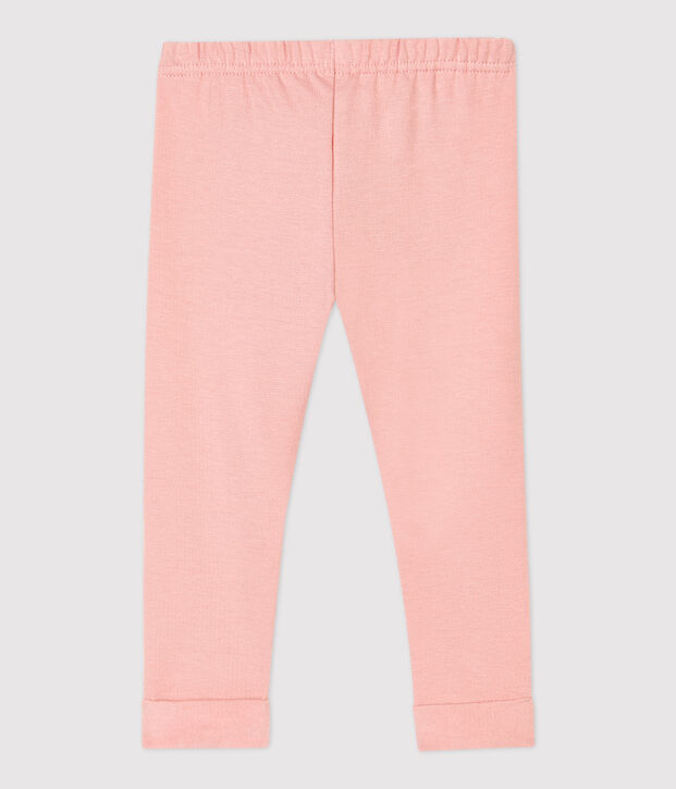 Pantalon en coton bio b&eacute;b&eacute;. rose
