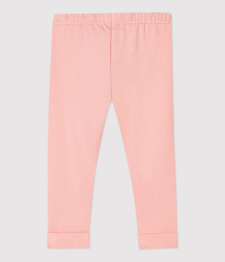 Pantalon en coton bio b&eacute;b&eacute;. rose CHARME
