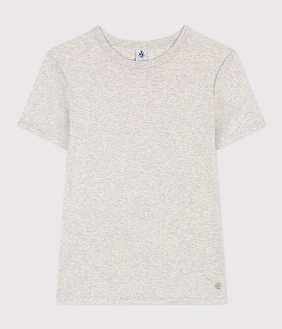 Tee-shirt L'ICONIQUE col rond en coton Femme gris BELUGA CHINE