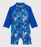 Combinaison anti-UV écoresponsable bébé garçon bleu SURF/blanc MULTICO