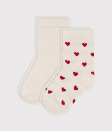 Lot de chaussettes b&eacute;b&eacute; en coton imprim&eacute; c&oelig;ur