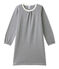 Chemise de nuit fille en milleraies bleu SMOKING/beige COQUILLE