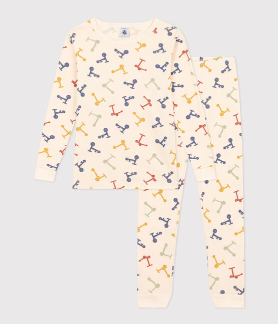 Pyjama ajusté en coton imprimé trottinette enfant blanc AVALANCHE/ MULTICO