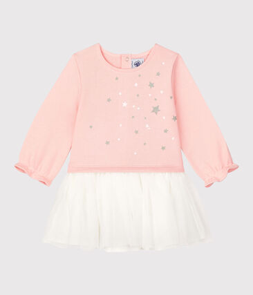PETIT BATEAU - Robe en molleton bébé.