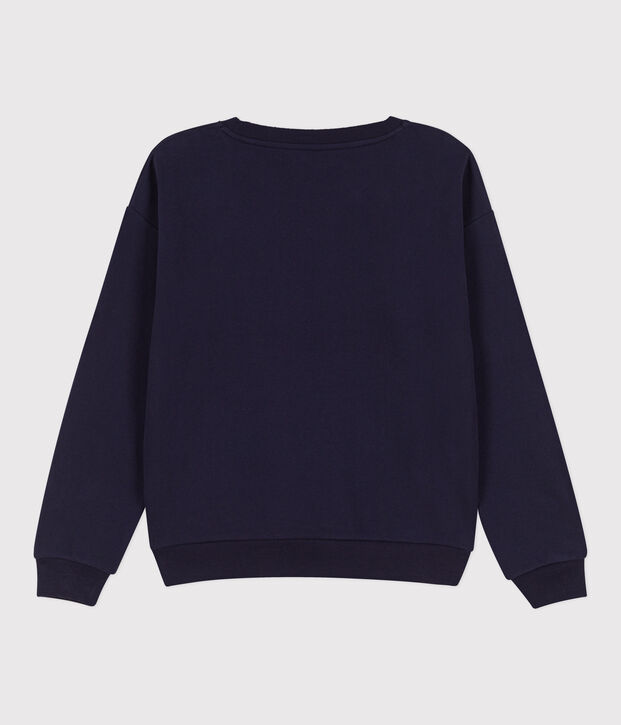 Sweatshirt en coton Femme bleu marine