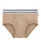 Slip homme rayure milleraies marron BRINDILLE/blanc MARSHMALLOW