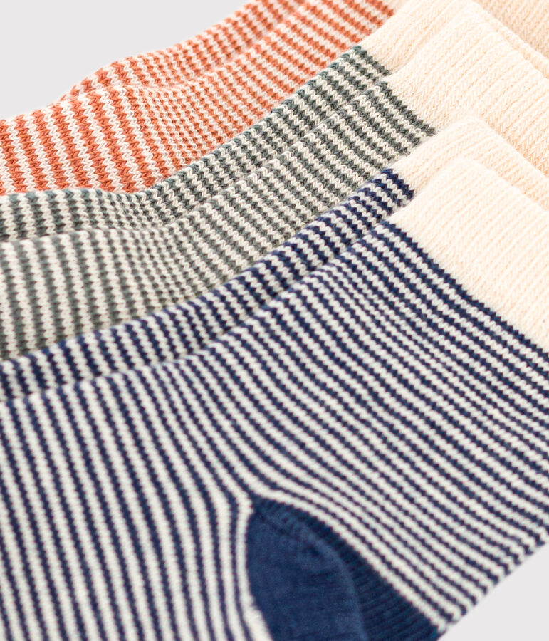 Lot de 3 paires de chaussettes milleraies b&eacute;b&eacute; multicouleur