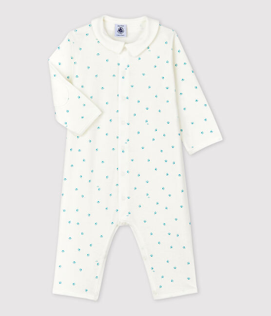 Dors-bien sans pieds pattounes bébé en coton blanc MARSHMALLOW/blanc MISTIGRI