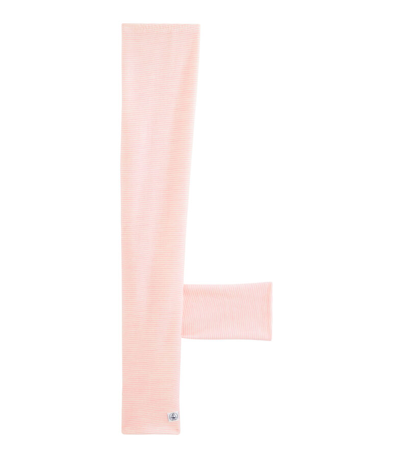 Legging enfant en laine et coton rose CHARME/blanc MARSHMALLOW