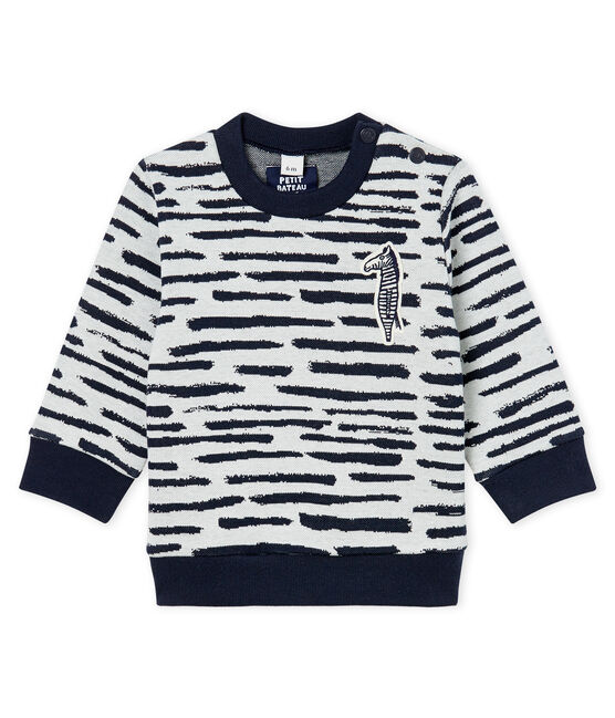Sweatshirt bébé mixte Jean Jullien blanc MARSHMALLOW/ DASH CN