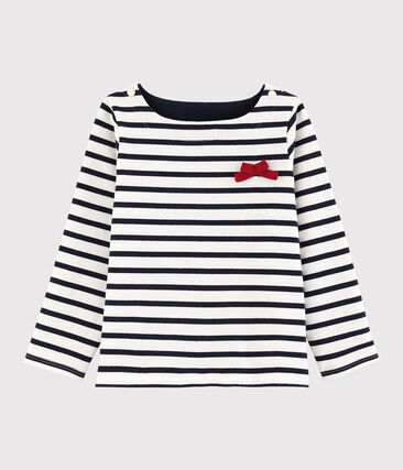 PETIT BATEAU - Marinière en jersey enfant fille