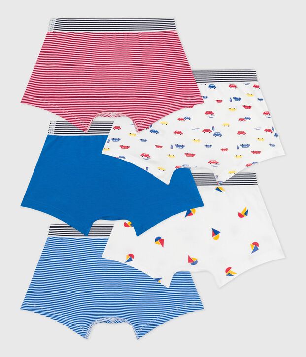 Lot de boxers enfant en coton imprim&eacute; multicouleur
