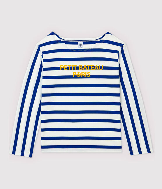 Marinière légère Femme blanc MARSHMALLOW/bleu SURF