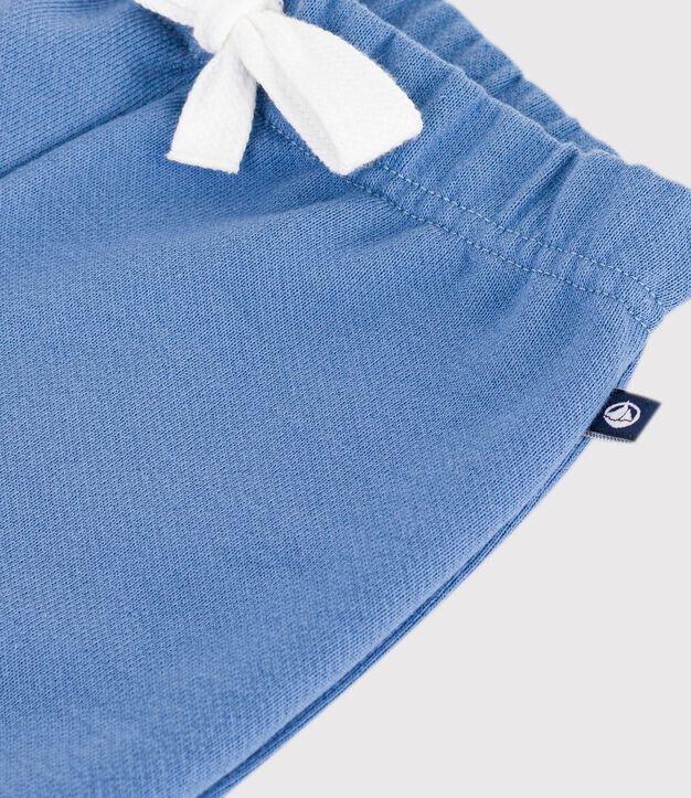 Pantalon de jogging b&eacute;b&eacute; en coton uni bleu