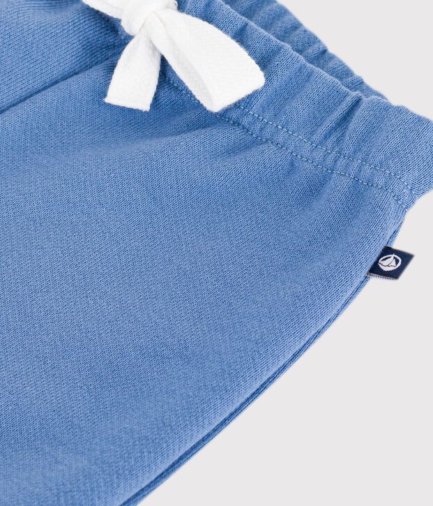 Pantalon de jogging b&eacute;b&eacute; en coton uni bleu