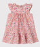 Robe manches courtes imprimée bébé fille blanc MARSHMALLOW/blanc MULTICO
