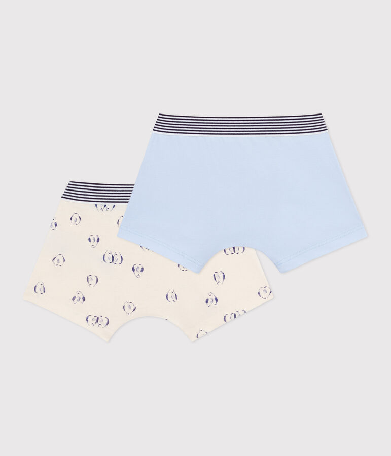 Lot de boxers enfant en coton imprim&eacute; pingouins variante 1