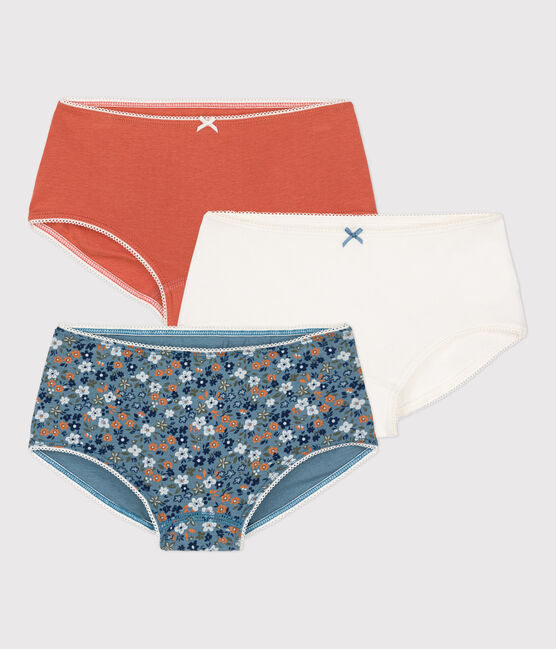 Lot de 3 shorties fleur petite fille en coton variante 1