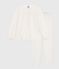 Pyjama enfant en coton imprimé pois blanc MARSHMALLOW/blanc MULTICO