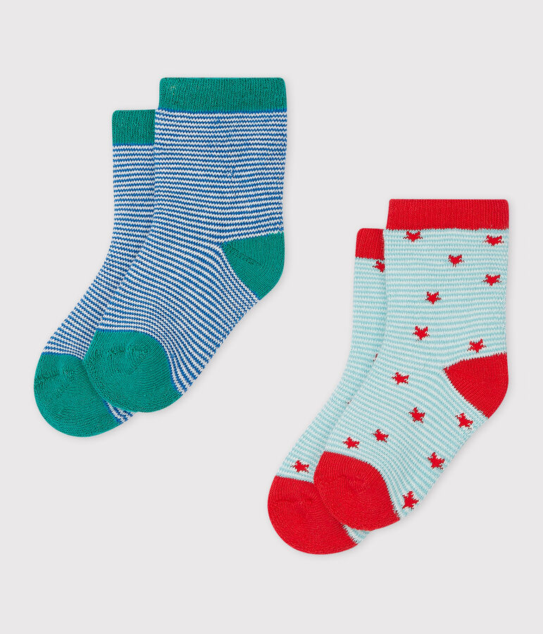 Lot de 2 paires de chaussettes b&eacute;b&eacute; multicouleur