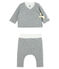 Ensemble deux pièces bébé en tubique matelassé gris SUBWAY CHINE CN