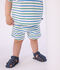 Short b&eacute;b&eacute; en coton ray&eacute; bicolore blanc/multicouleur