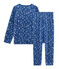 Pyjama petite fille en velours bleu/multicouleur