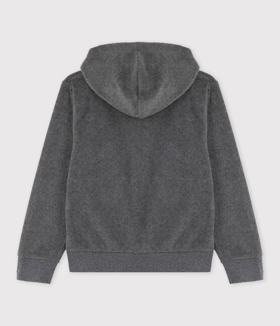 Polaire à capuche enfant fille / garçon gris GRIS FONCE/ DARK GREY